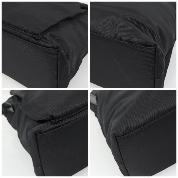 GUCCI Bamboo Hand Bag Nylon 2way Black Silver 002 2058 0508 5 Auth 138391 - Picture 14 of 16